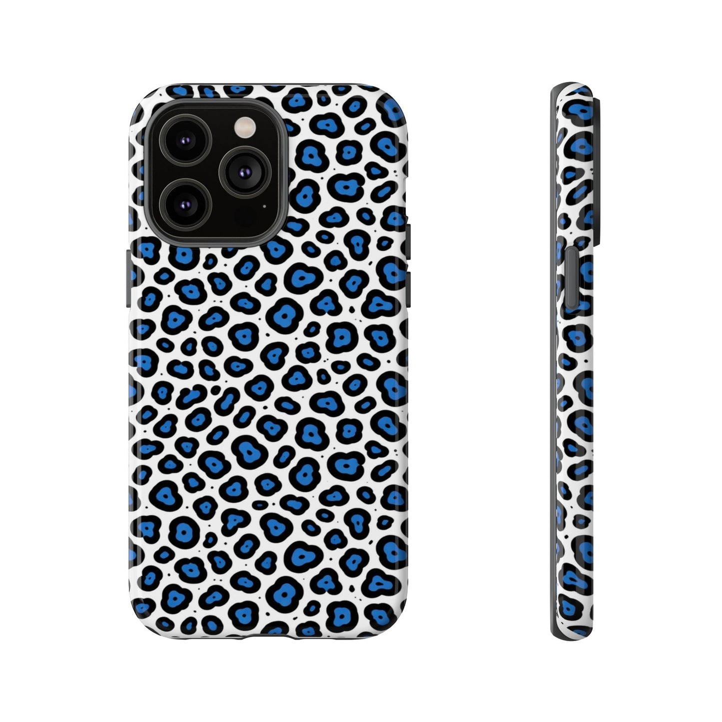 Blue Leopard Print Phone Case – Tough Protective Cover