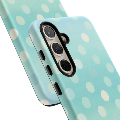 Abstract Palm Tough Phone Case — Minimal Coastal Blue Protective Cover