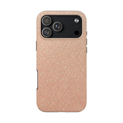 Glitter Rose Gold Tough Phone Case — Sparkling Protective iPhone Cover