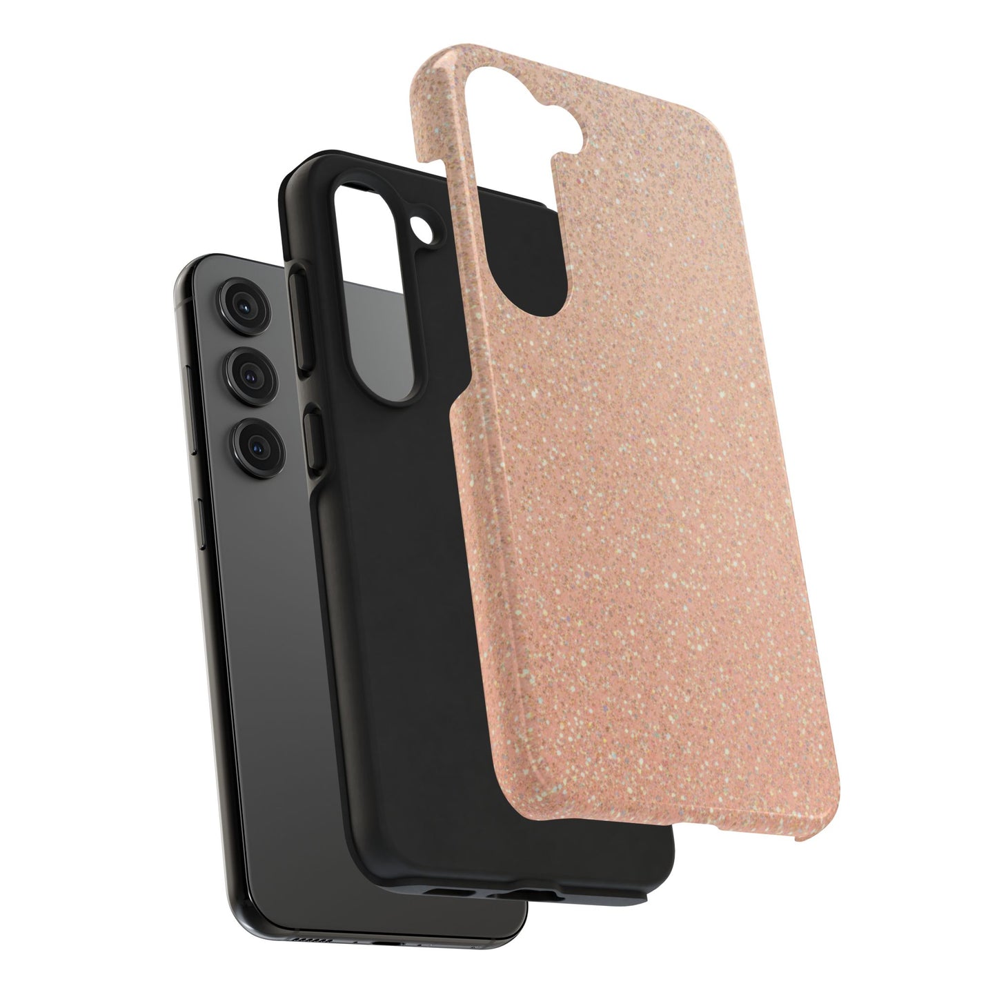 Glitter Rose Gold Tough Phone Case — Sparkling Protective iPhone Cover