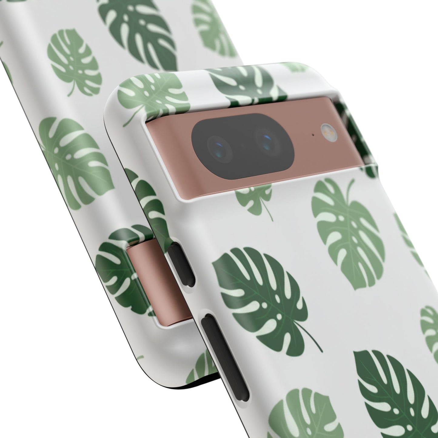 Monstera Leaf Phone Case — Tropical Green Pattern Tough Case