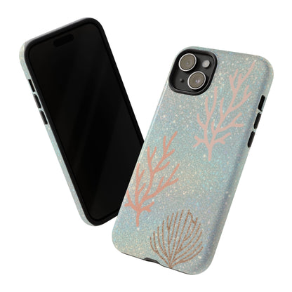 Seafoam Sparkle Phone Case – Coral & Seashell Tough Case
