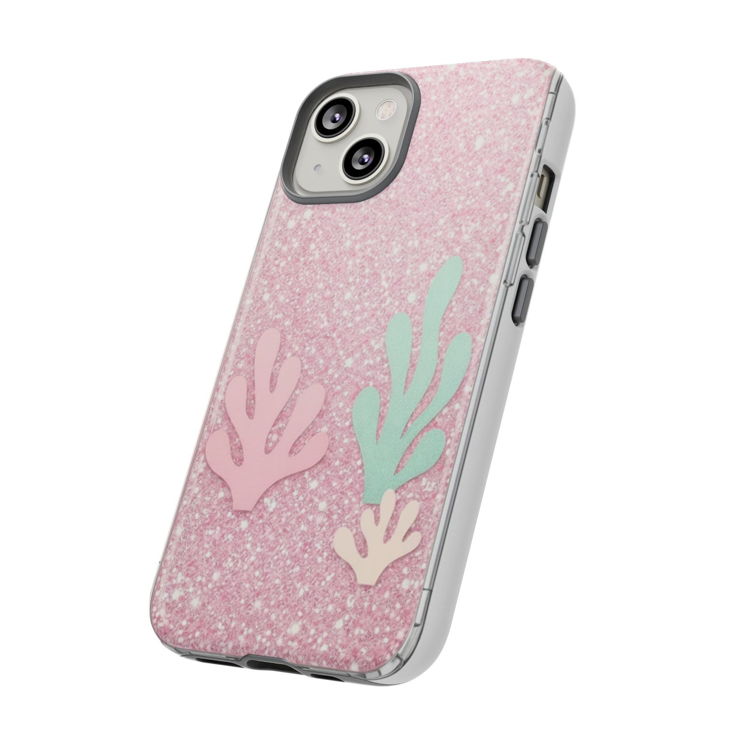 Pink Glitter Seaweed Tough Case - Sparkle Protective Phone Cover