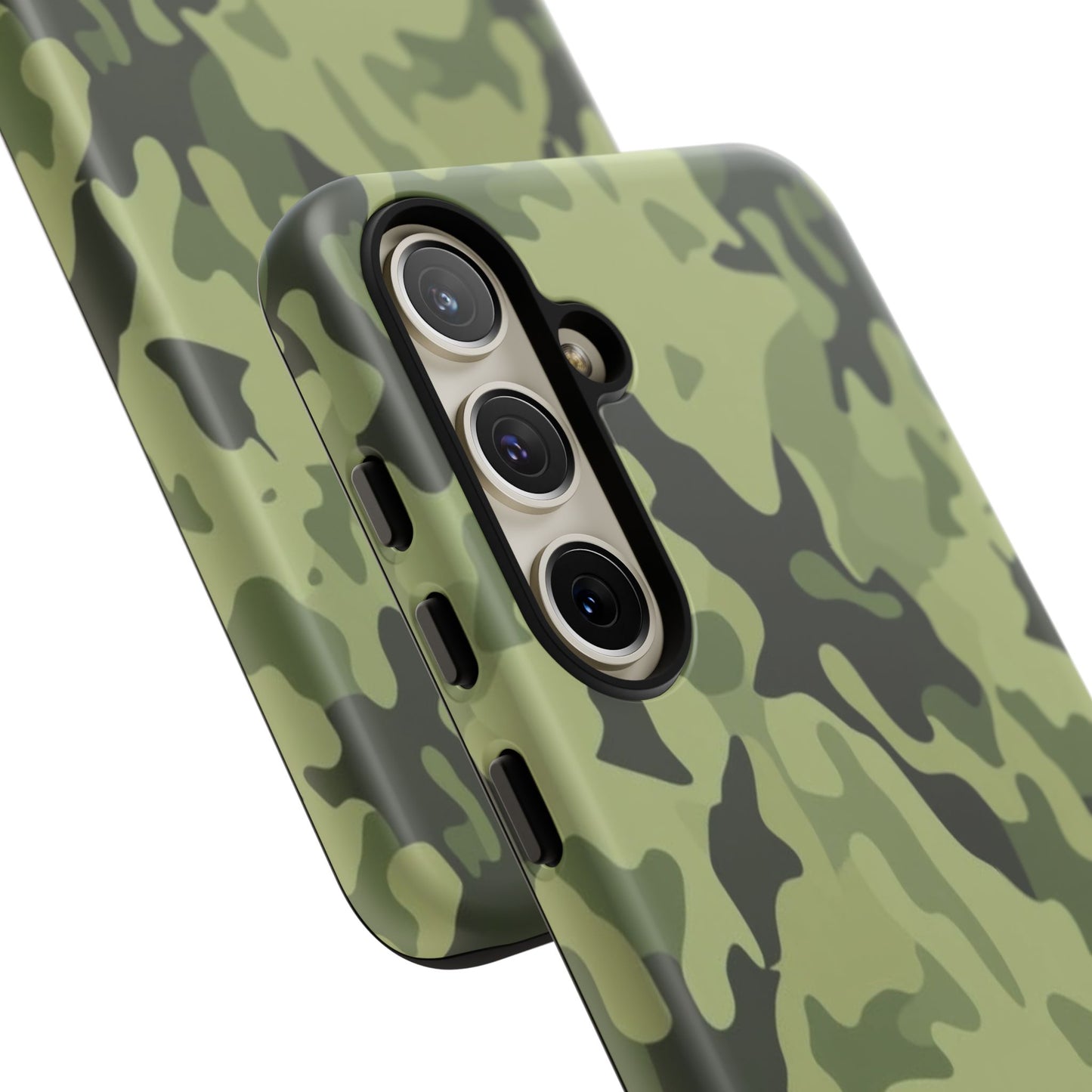 Camo Tough Phone Case — Military Green Protective iPhone Cover