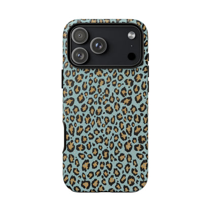 Leopard Print Tough Phone Case - Blue Cheetah Protective Cover