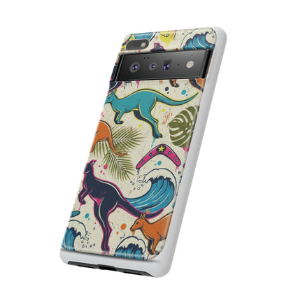 Tough Cases — Colorful Surfing Kangaroo Phone Case