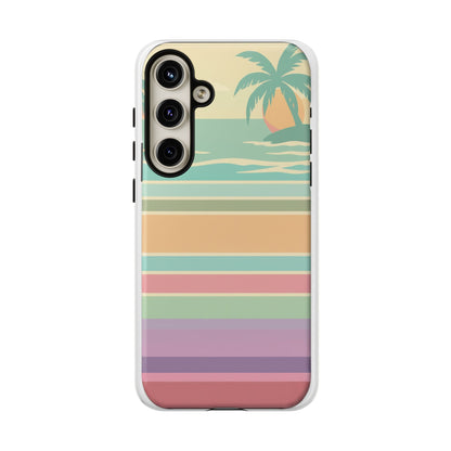 Tough Case — Retro Pastel Sunset Palm Tree Phone Case