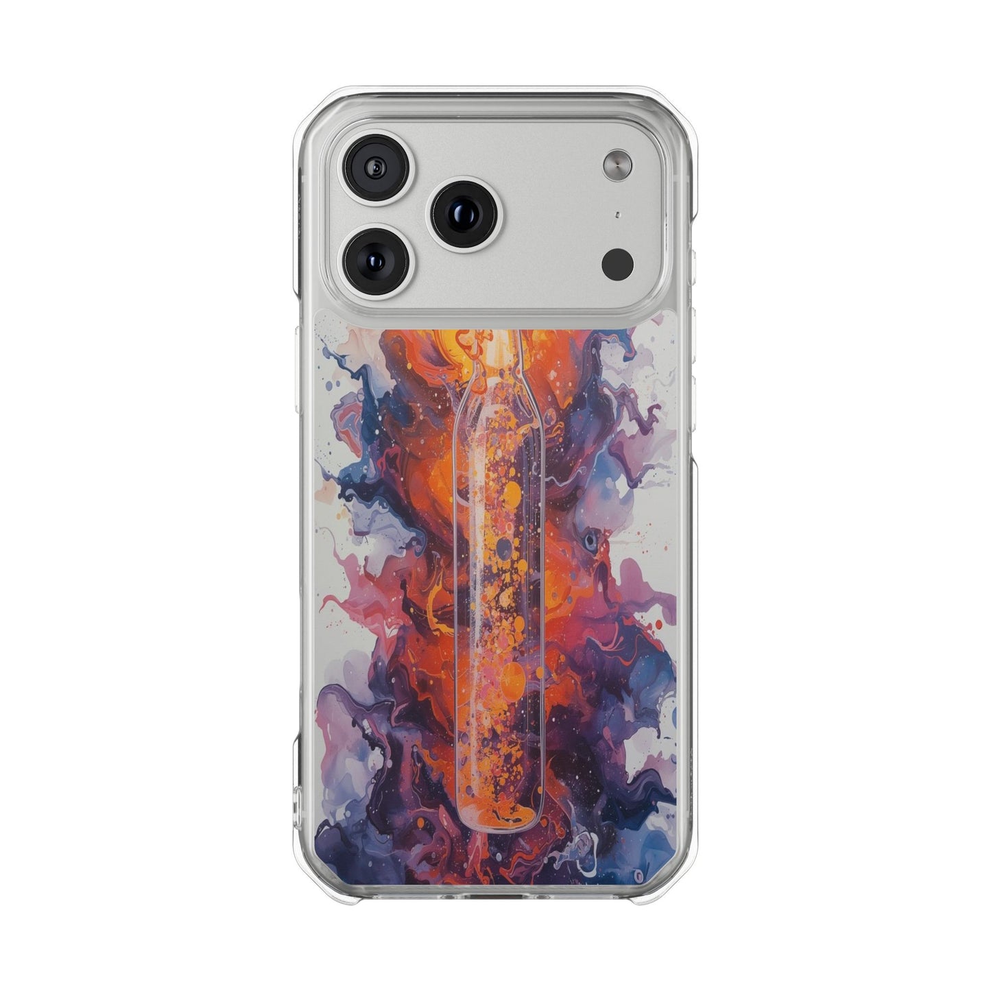 Clear Magnetic Impact Phone Case — Vibrant Abstract Swirl Design