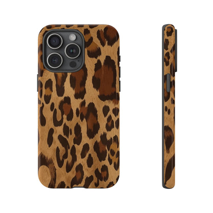 Leopard Print Tough Phone Case — Durable Animal Print Protective Cover
