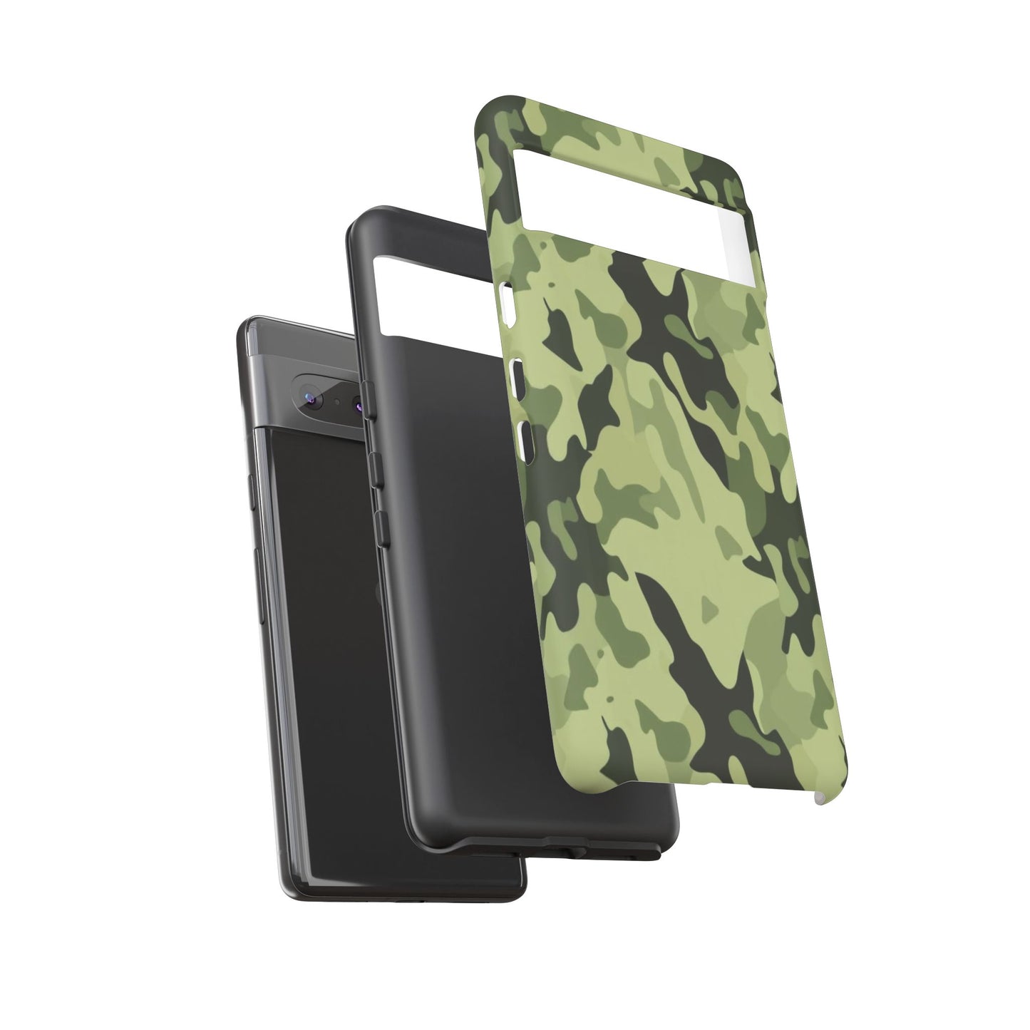 Camo Tough Phone Case — Military Green Protective iPhone Cover