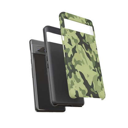 Camo Tough Phone Case — Military Green Protective iPhone Cover