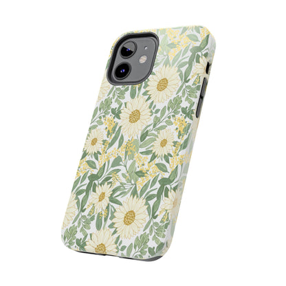 Daisy Meadow Tough Phone Case — Floral Protective Phone Cover