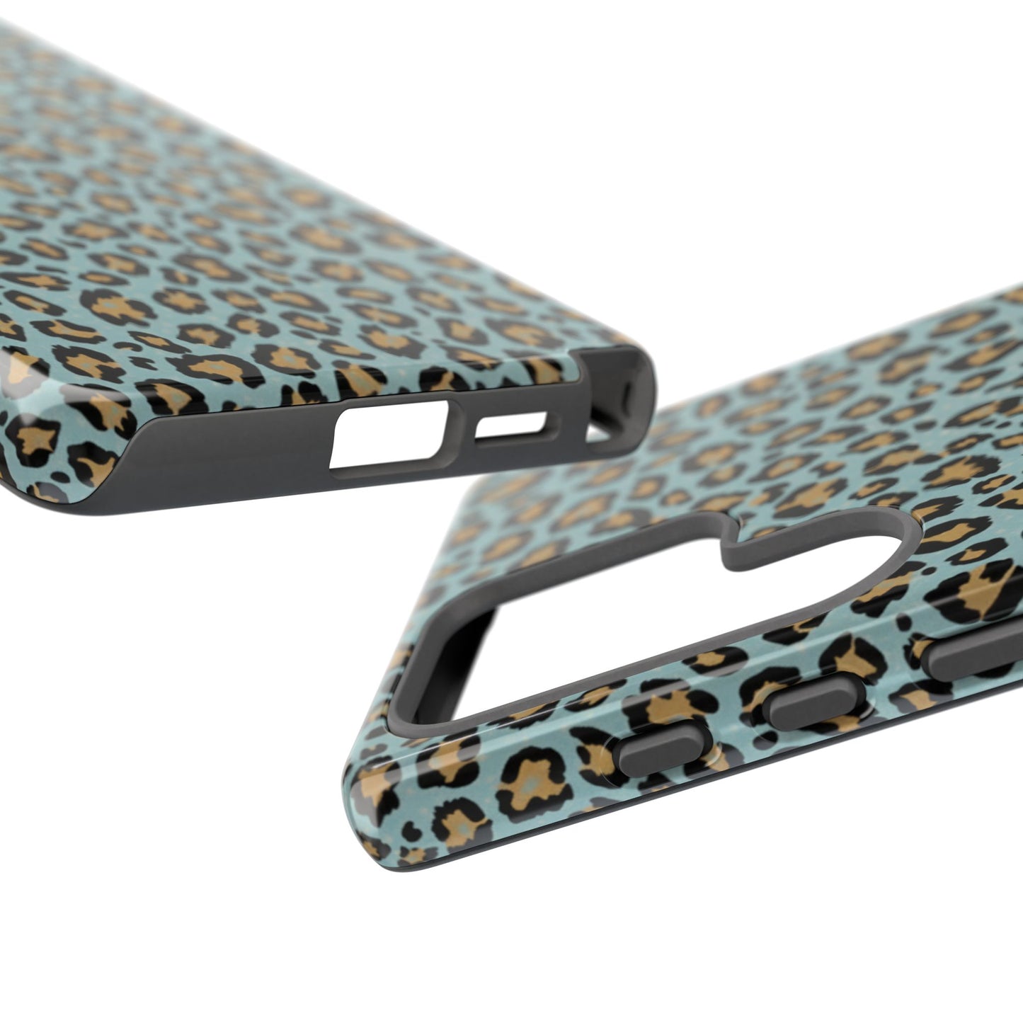 Leopard Print Tough Phone Case - Blue Cheetah Protective Cover