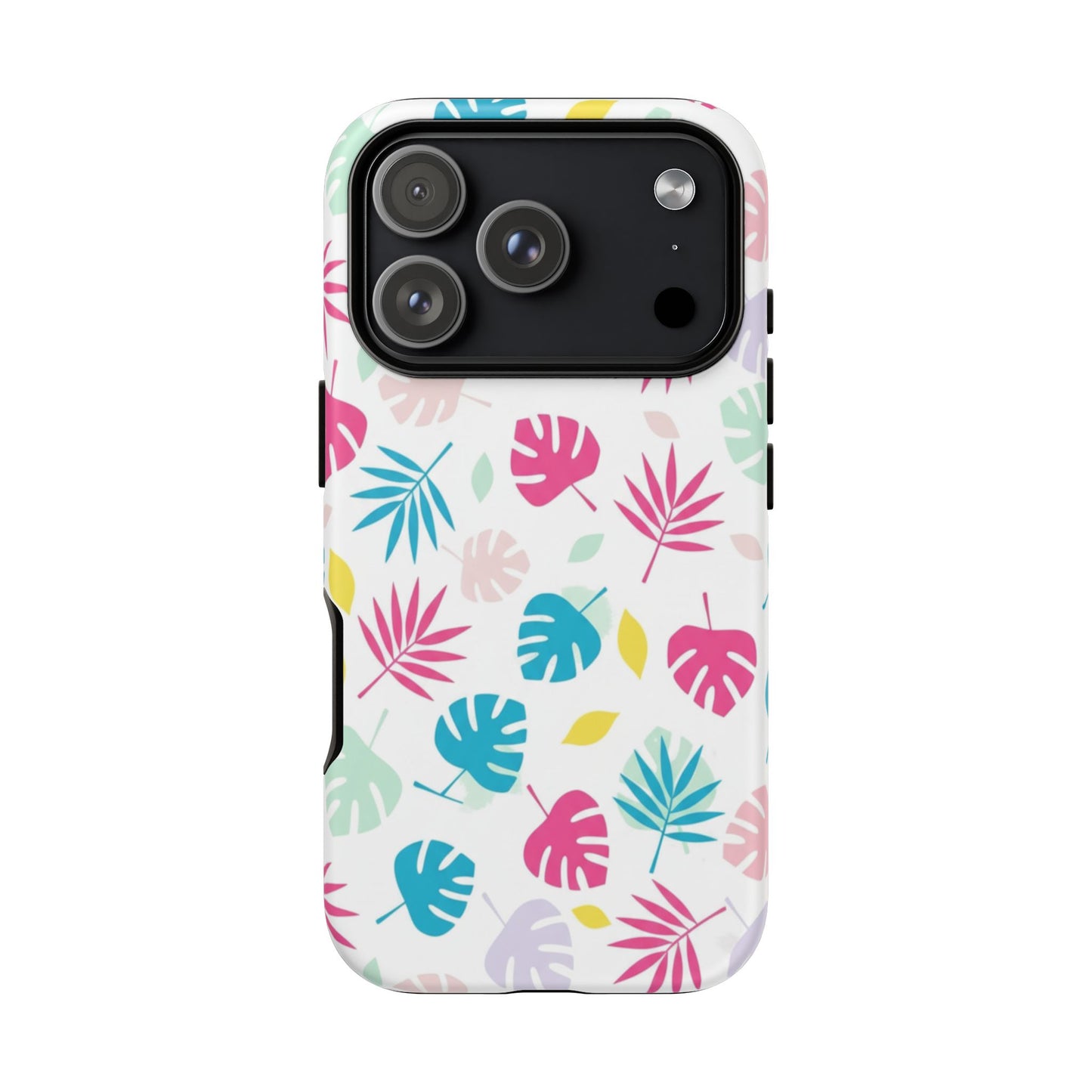 Tropical Leaf Phone Case — Colorful Pastel Monstera & Palm iPhone Case