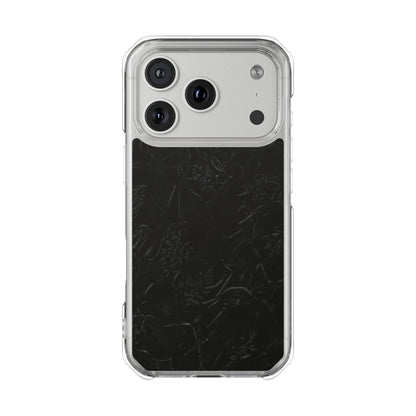 Magnetic Impact Phone Case — Black Floral Design