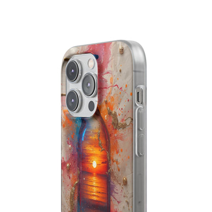 Copy of Floral Holographic Phone Case — Iridescent Leaves & Flowers Flexi Case