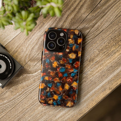 Phone Case - Amber Tortoiseshell Mosaic Protective Cover