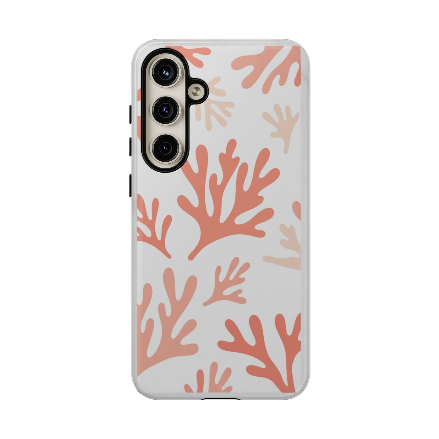Coral Reef Pattern Tough Phone Case — Pink Beachy Protective Cover