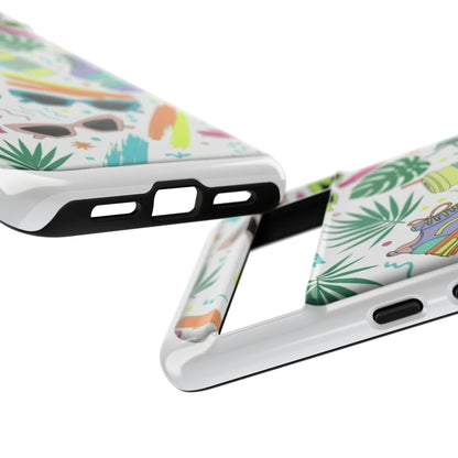 Tough Cases — Colorful Retro Sneakers & Sunglasses Phone Case