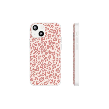 Pink Leopard Print Phone Case – Slim Flexible Protective Cover