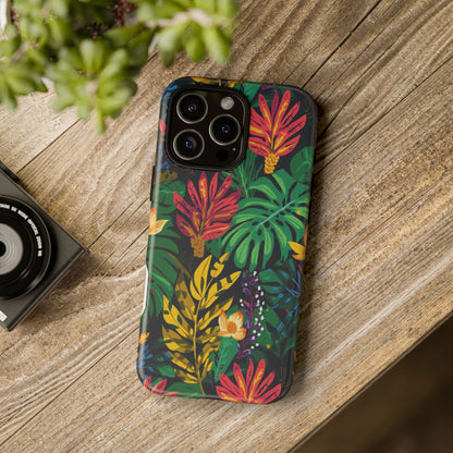 Tropical Floral Phone Case — Vibrant Jungle Leaf Protective Cover