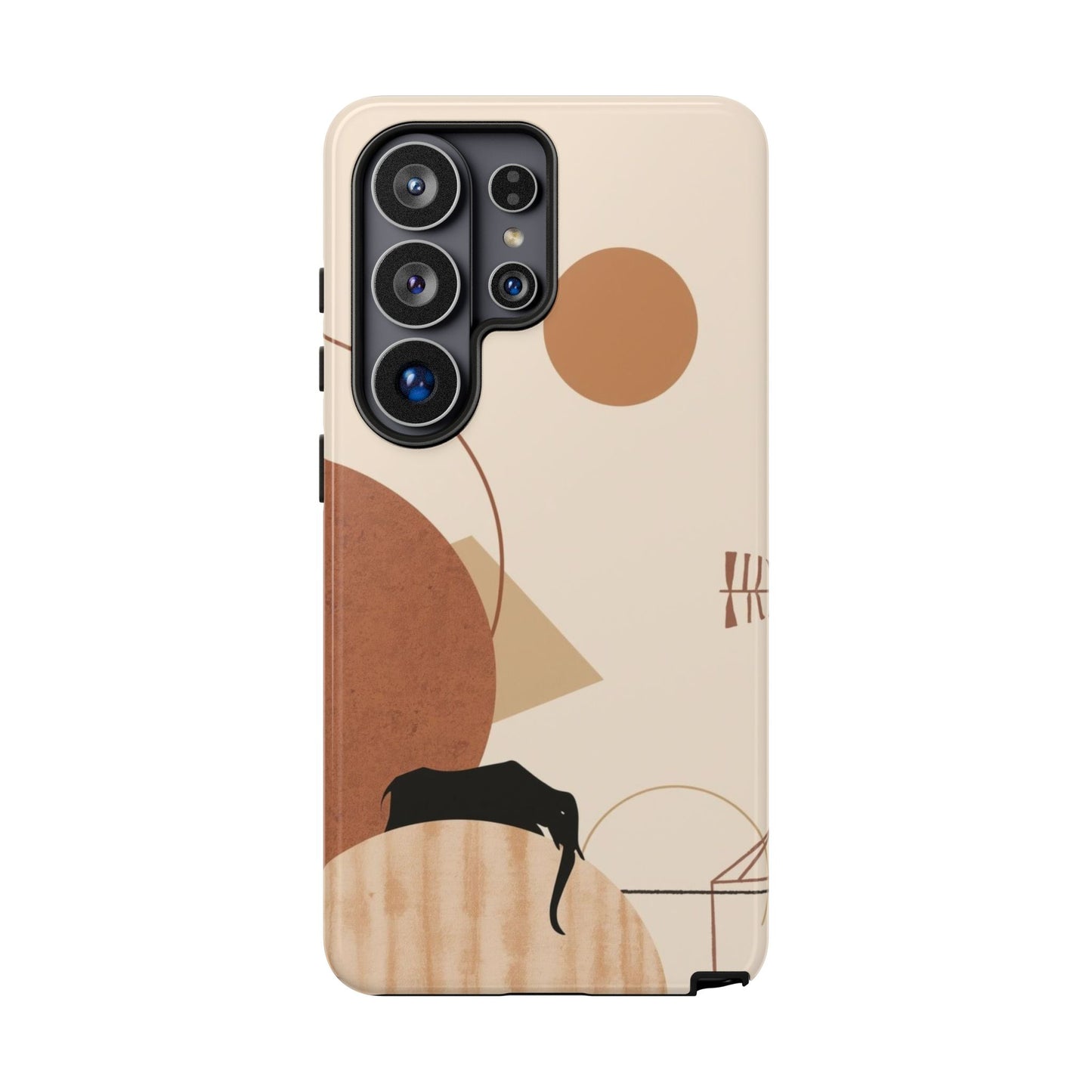 Abstract Earth Tones Phone Case — Minimal Geometric Design