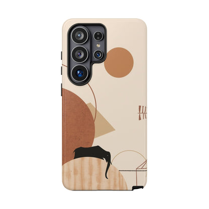 Abstract Earth Tones Phone Case — Minimal Geometric Design