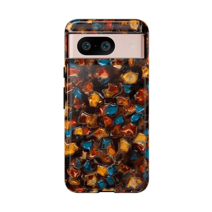 Phone Case - Amber Tortoiseshell Mosaic Protective Cover