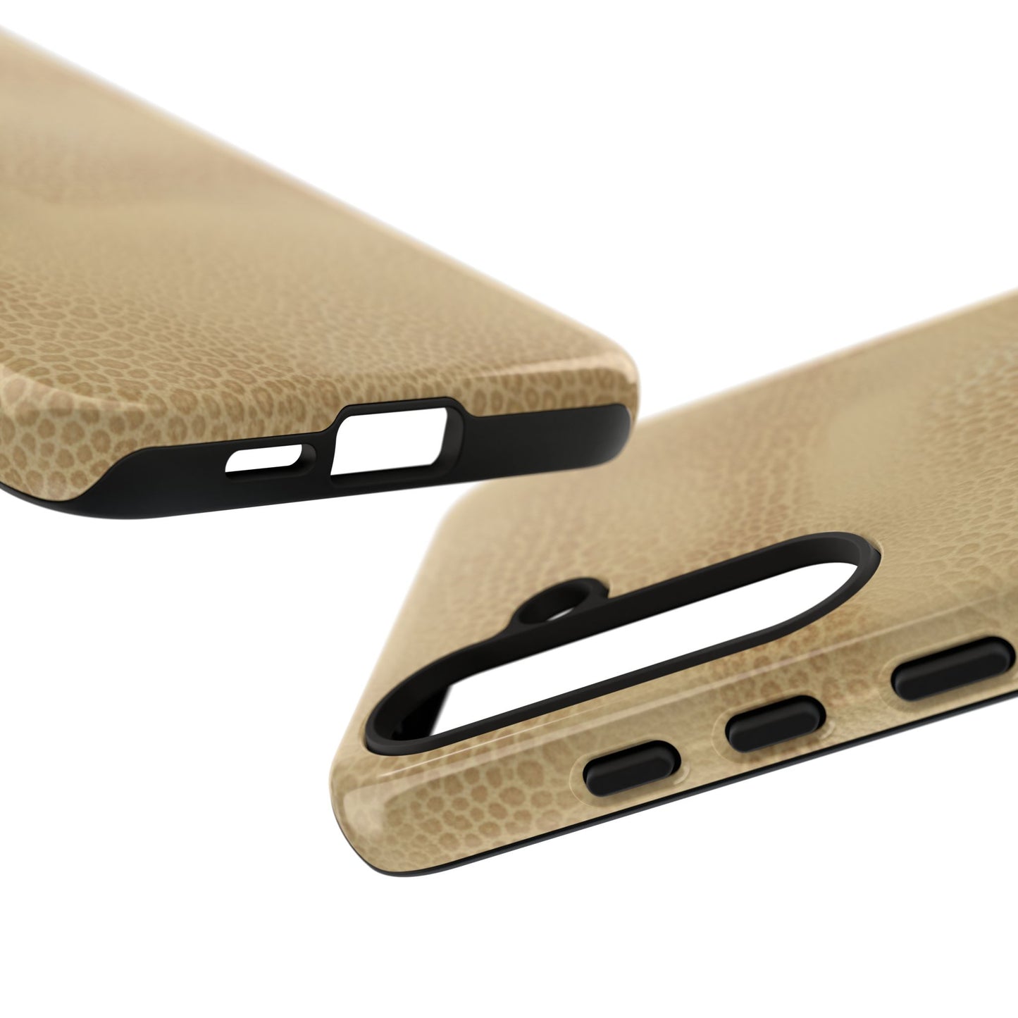 Tan Distressed Leather Texture Phone Case — Rugged Protective iPhone Cover