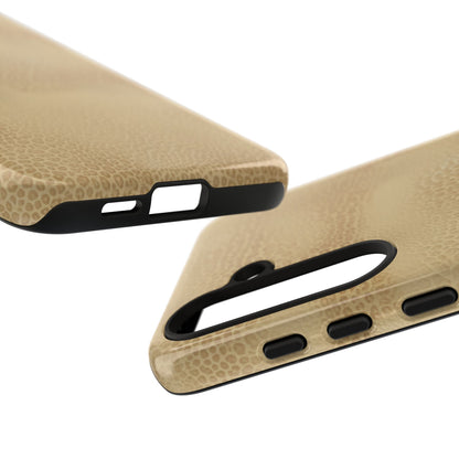 Tan Distressed Leather Texture Phone Case — Rugged Protective iPhone Cover