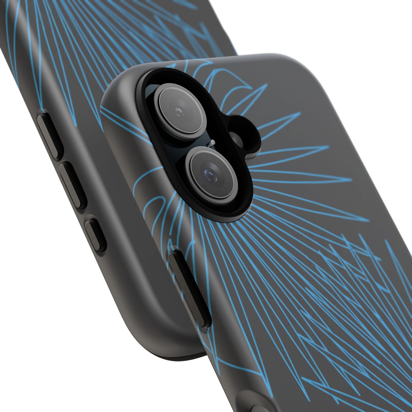 Blue Dandelion Burst Tough Phone Case — Protective Floral iPhone Cover
