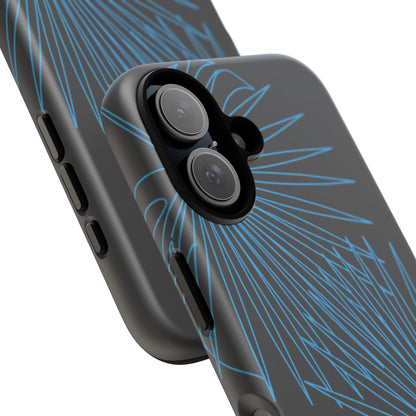 Blue Dandelion Burst Tough Phone Case — Protective Floral iPhone Cover