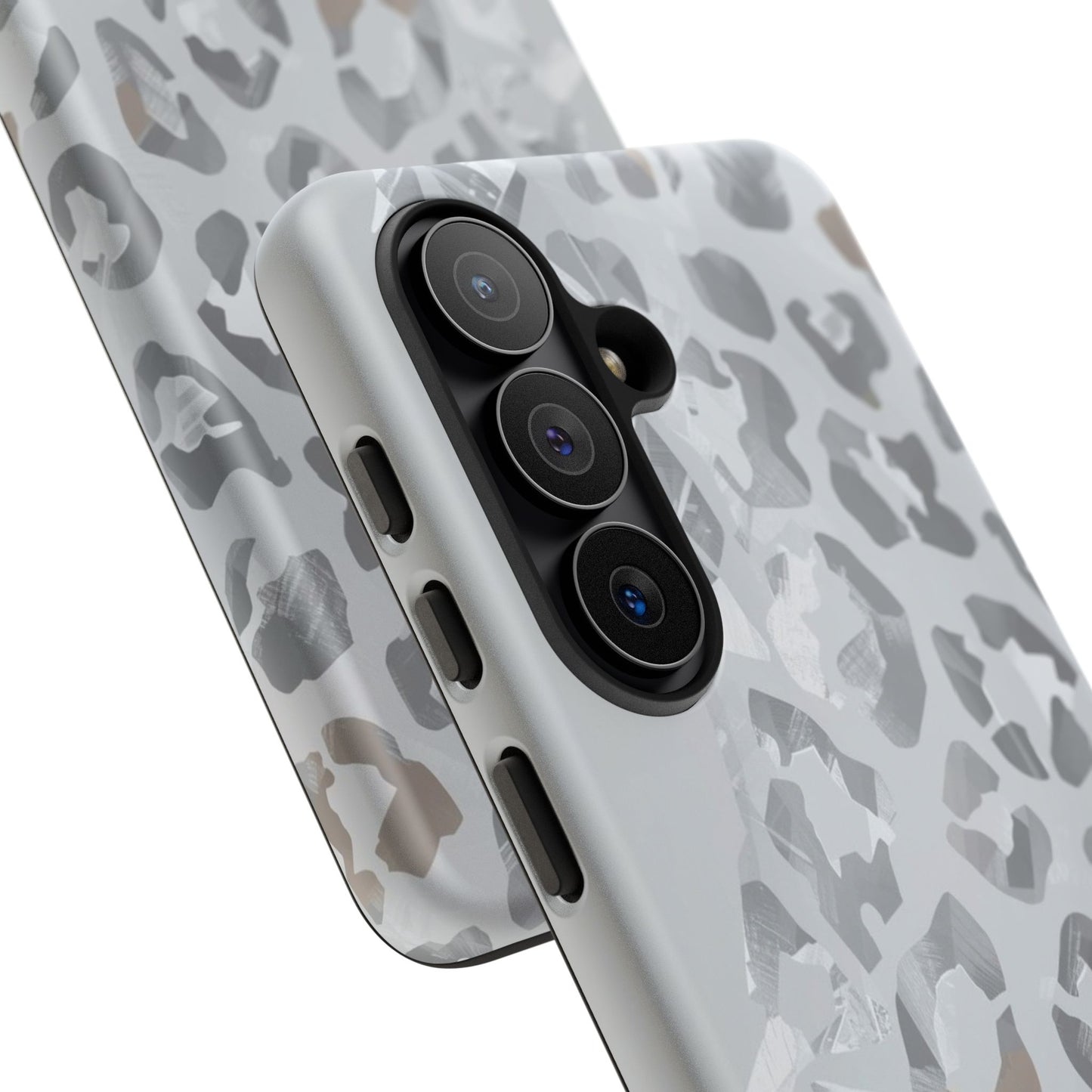 Silver Leopard Tough Phone Case
