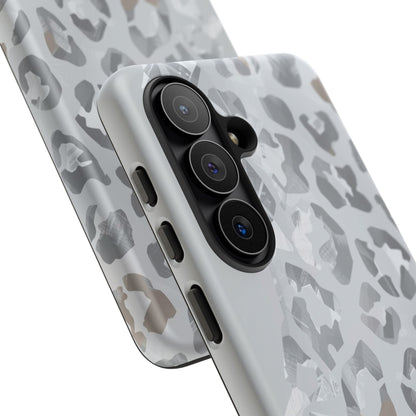Silver Leopard Tough Phone Case