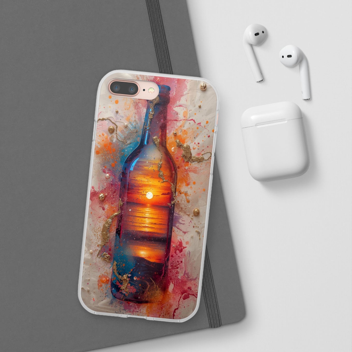 Copy of Floral Holographic Phone Case — Iridescent Leaves & Flowers Flexi Case