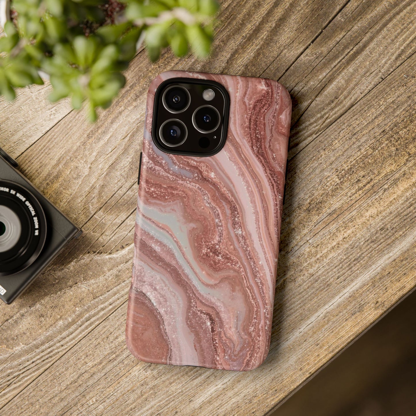 Rose Gold Marble Tough Phone Case