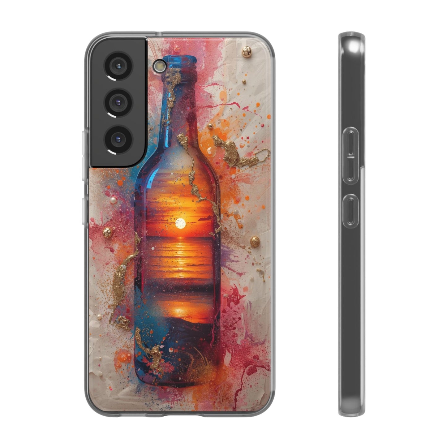 Copy of Floral Holographic Phone Case — Iridescent Leaves & Flowers Flexi Case