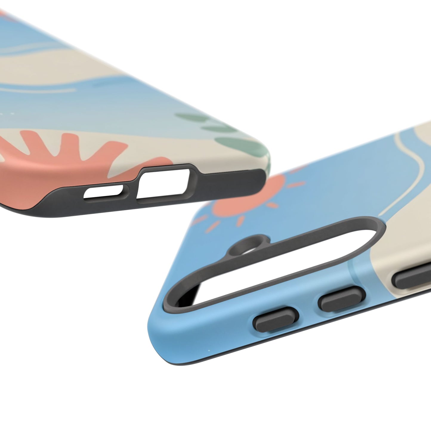 Beach Waves Tough Phone Case — Summer Sun & Seashell Protective Cover