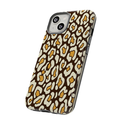 Leopard Print Tough Phone Case — Durable Protective iPhone Cover
