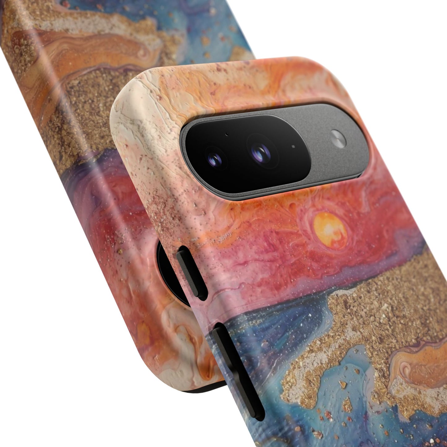 Sunset Coast Phone Case — Colorful Abstract Beach Art Tough Case