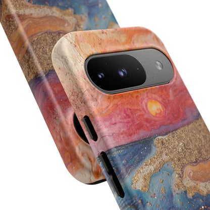 Sunset Coast Phone Case — Colorful Abstract Beach Art Tough Case