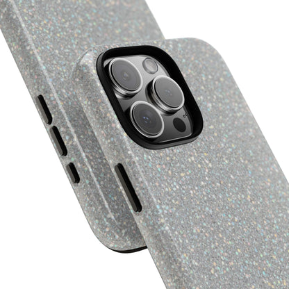 Glitter Silver Tough Phone Case — Sparkling Protective Phone Case