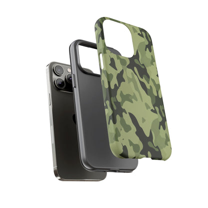 Camo Tough Phone Case — Military Green Protective iPhone Cover