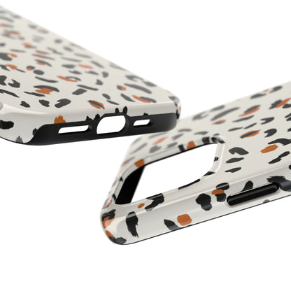 Leopard Print Tough Phone Case — Stylish Protective iPhone Cover