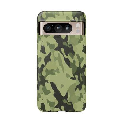 Camo Tough Phone Case — Military Green Protective iPhone Cover