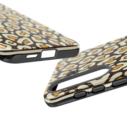 Leopard Print Tough Phone Case — Durable Protective iPhone Cover
