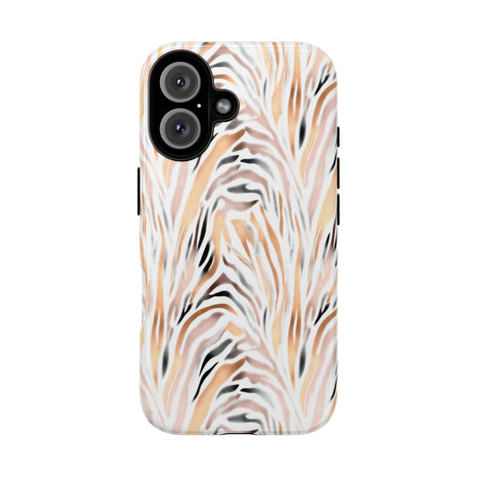 Tough Case — Neutral Watercolor Tiger Stripe Phone Case