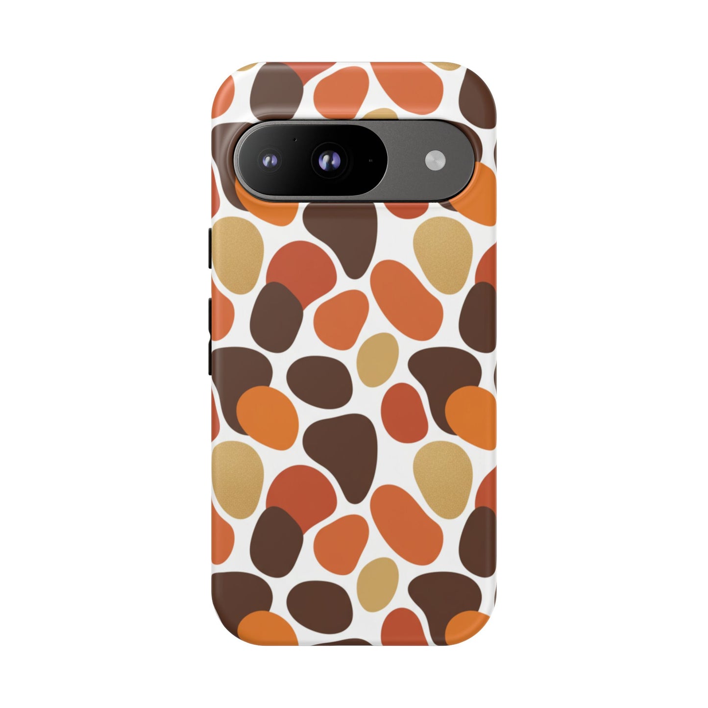 Phone Case — Retro Pebble Pattern in Warm Autumn Colors