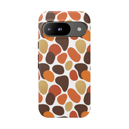 Phone Case — Retro Pebble Pattern in Warm Autumn Colors