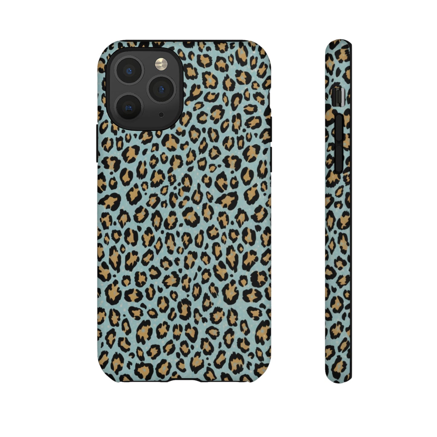 Leopard Print Tough Phone Case - Blue Cheetah Protective Cover